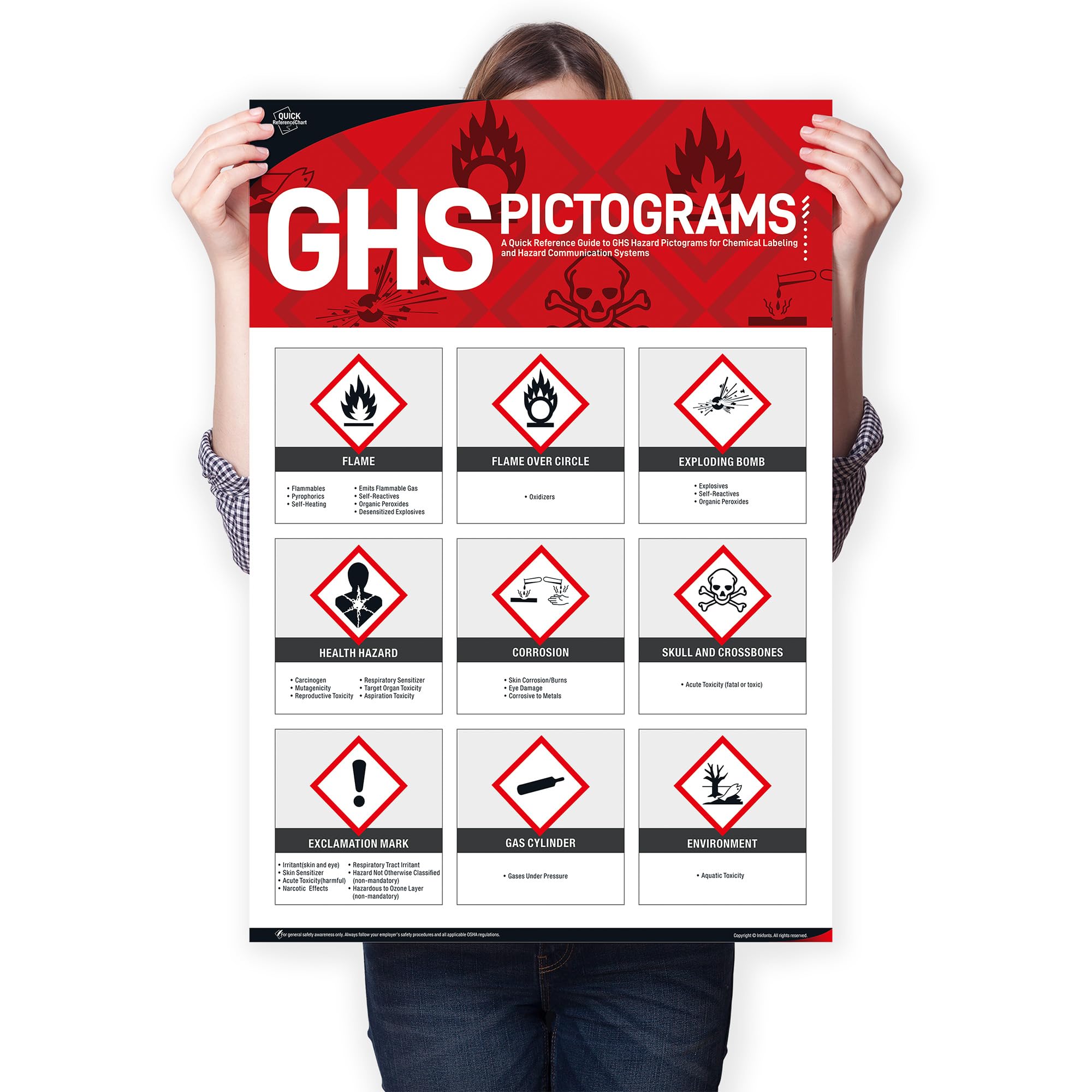 GHS Pictogram Poster, OSHA GHS Compliance Reference for Industrial Safety, 18 x 24 inches GHS Pictograms and Hazards Guide, GHS Labeling Poster for Hazard Communication — Amazon image 2