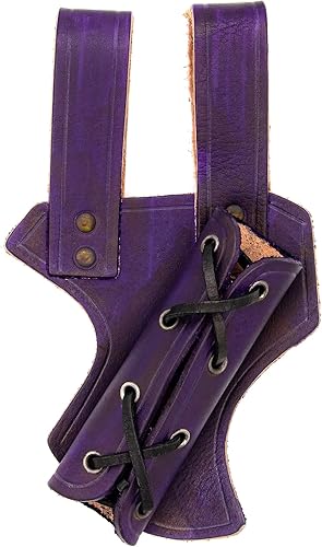 Miniatura 16 de Armory Replicas™ - Rana de espada de madera de halcón de cuero bovino genuino - Accesorio de soporte ajustable de inspiración medieval LARP Sable