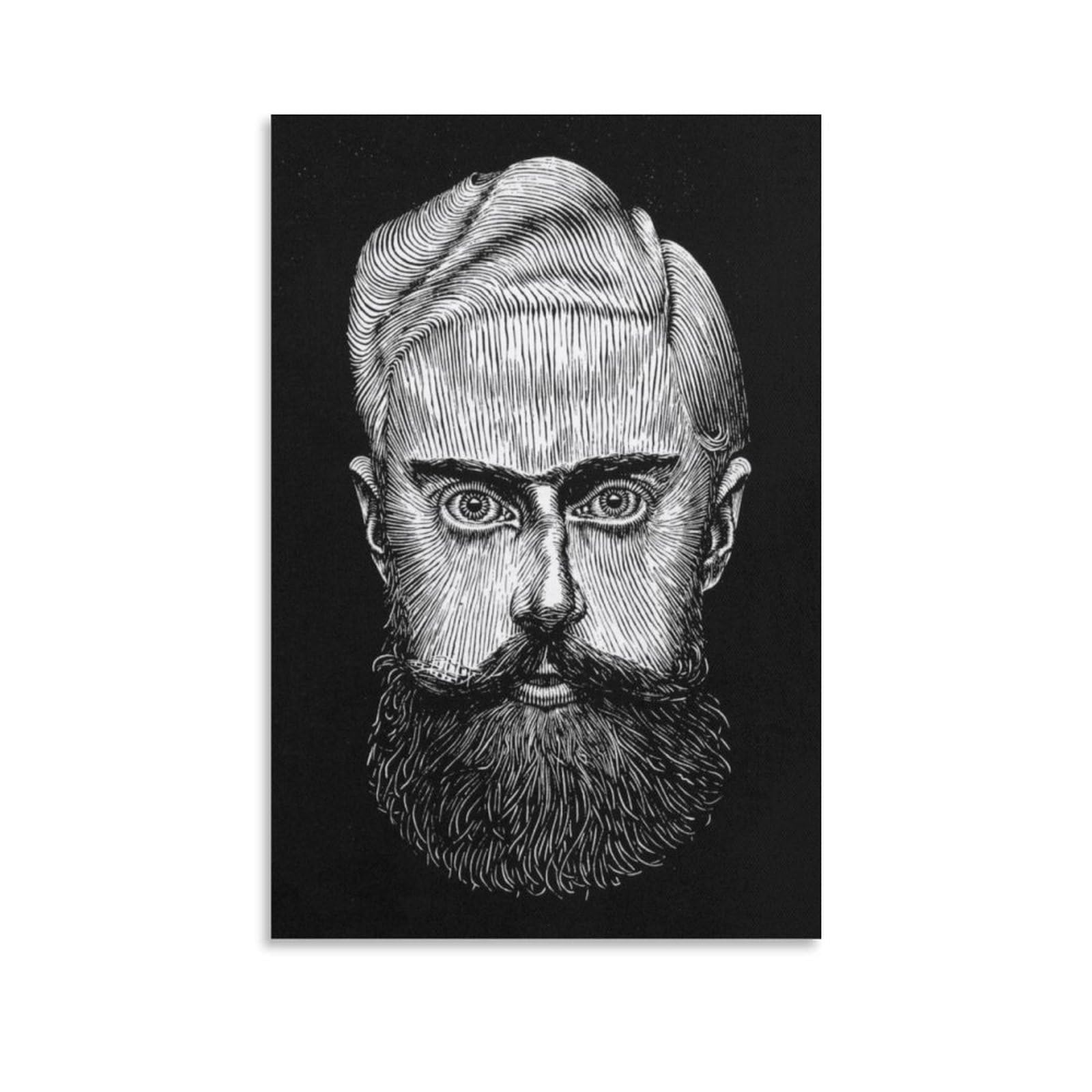 M.C. Escher SelfPortrait Wall Art Poster Artworks Picture Print Poster Wall Art Painting Canvas Decor Home Posters 20x30inch(50x75cm)