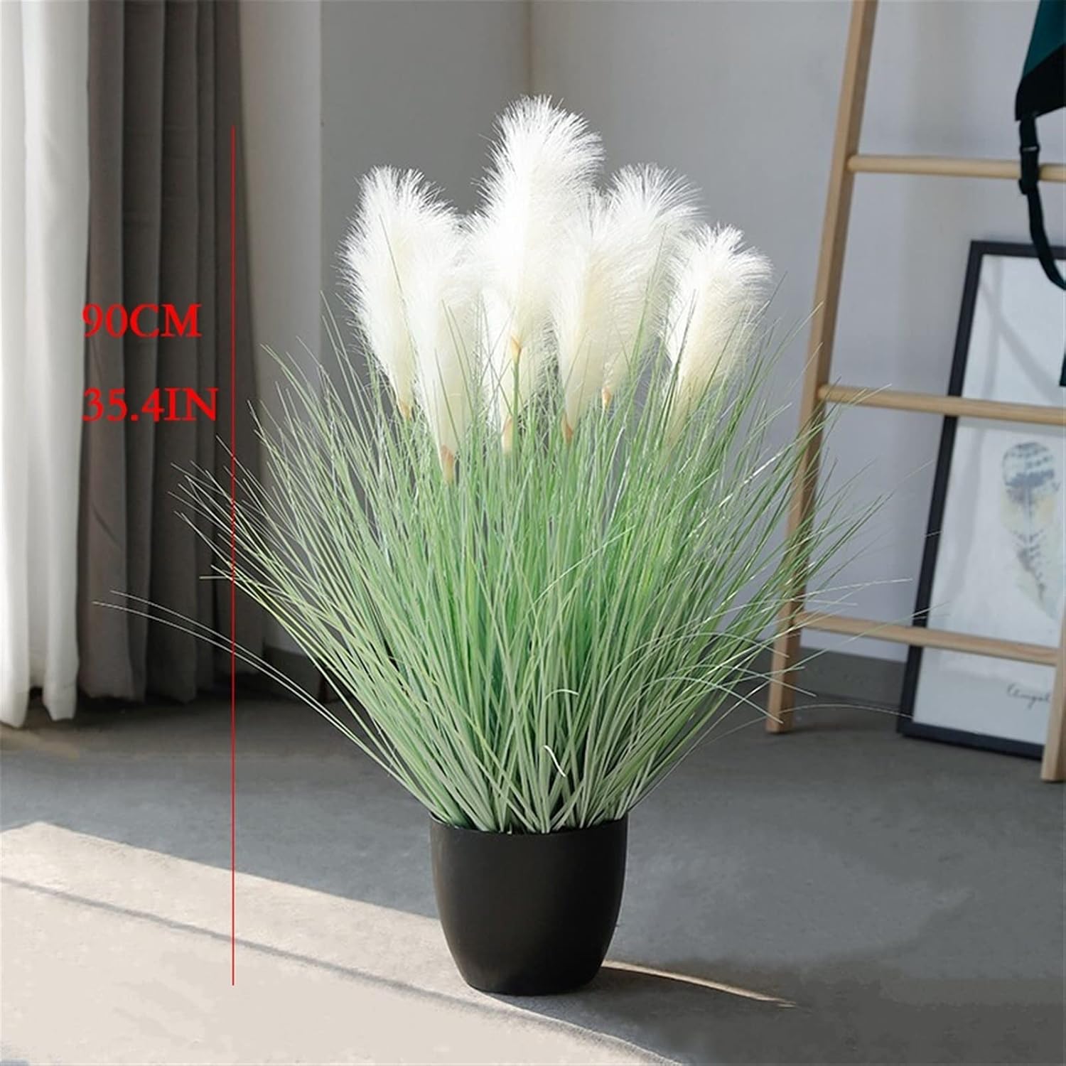 Creative Artificial Potted Plant Ornament Simulation Phragmites - Green Plants Home Living Room Decor Gift （90cm）