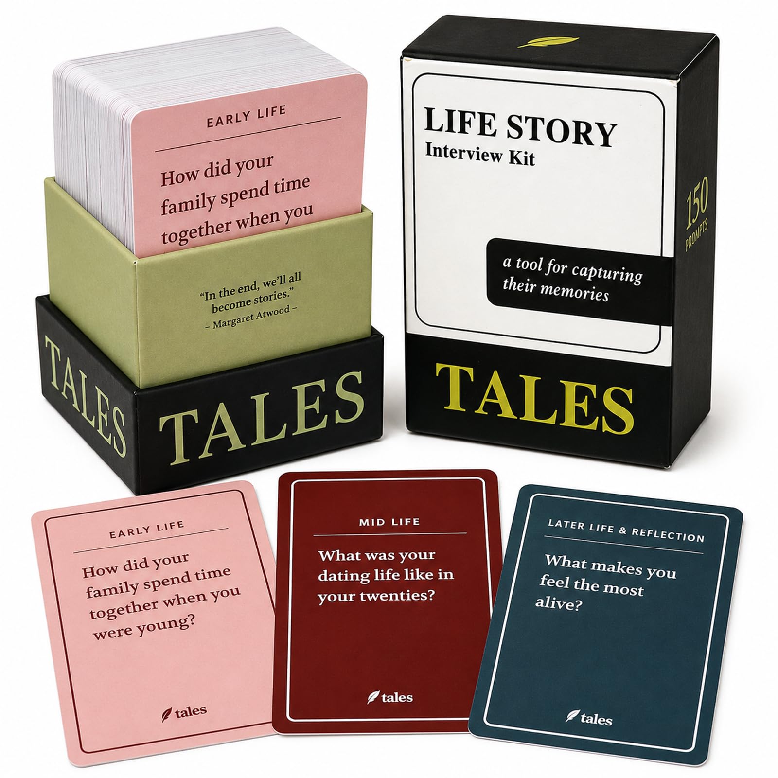 150 Life Story Interview Kit Cards with Family Questions – Road Trips