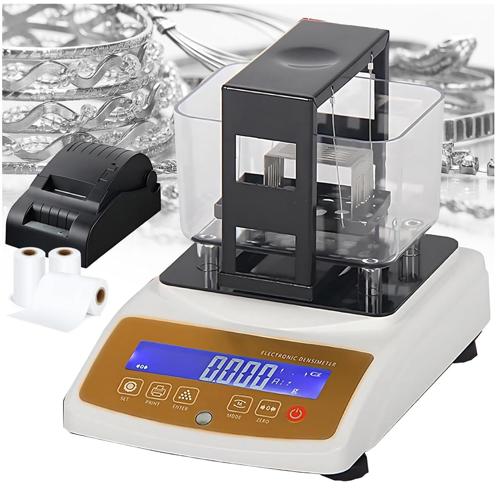 Jxuanmm Withprinter Gold Purity Content Detector Gold K Value Tester Gold And Silver Density Meter, Jewelry Tools And Equipment Precious Metals Testing Machine Precious Metal Analyzer -Xf320k