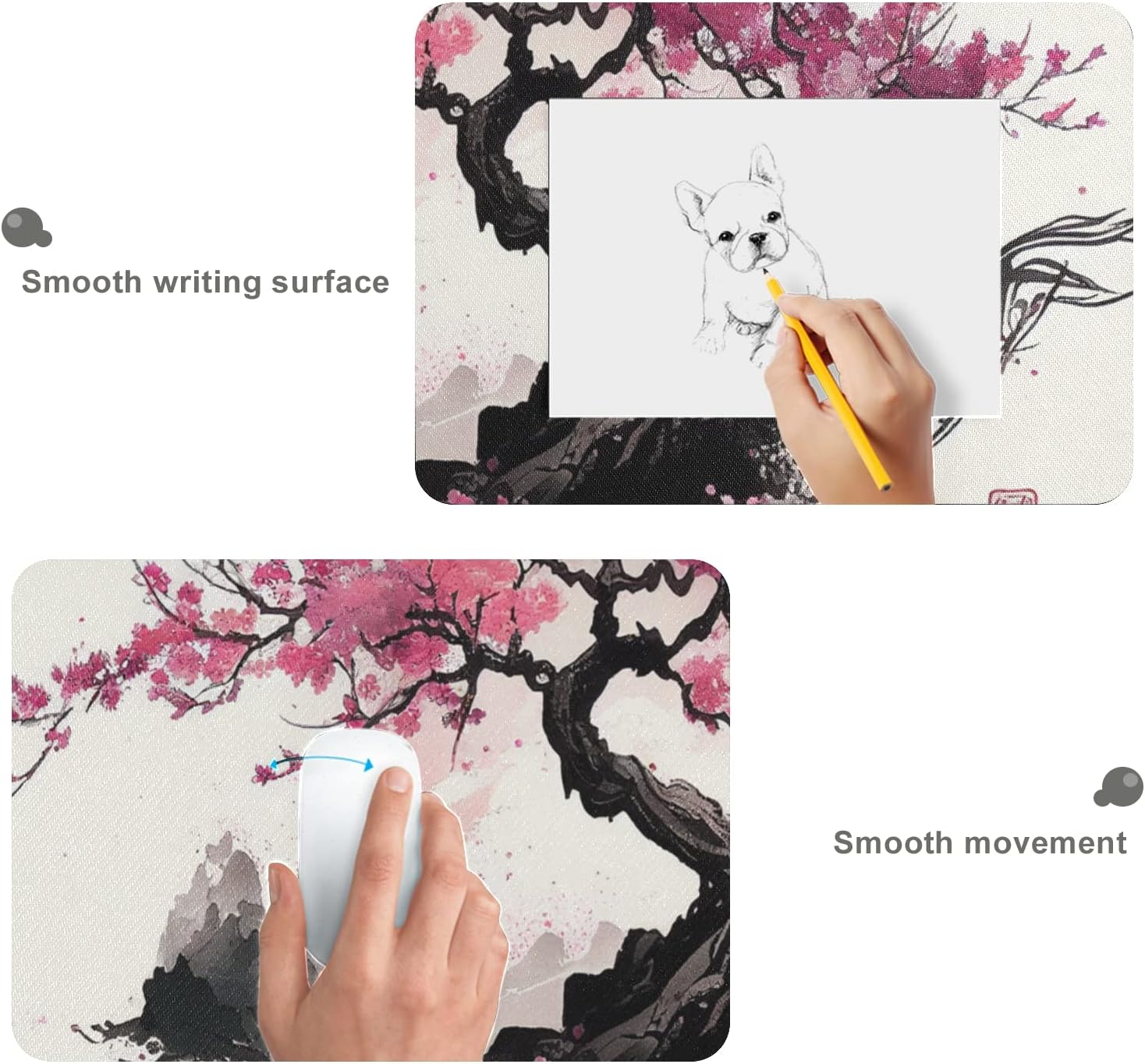 Japanese Cherry Blossom XXL Mouse Pad - Non-Slip Desk Protector - Large Gaming Mousepad for Desktop - Anti-Slip Rubber Base - Office/Home Work