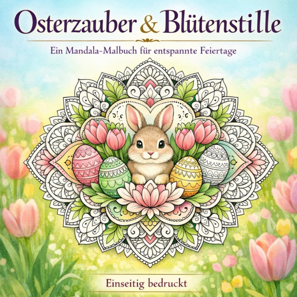 Osterzauber & Blütenstille:: Das große Mandala-Malbuch für die Osterzeit