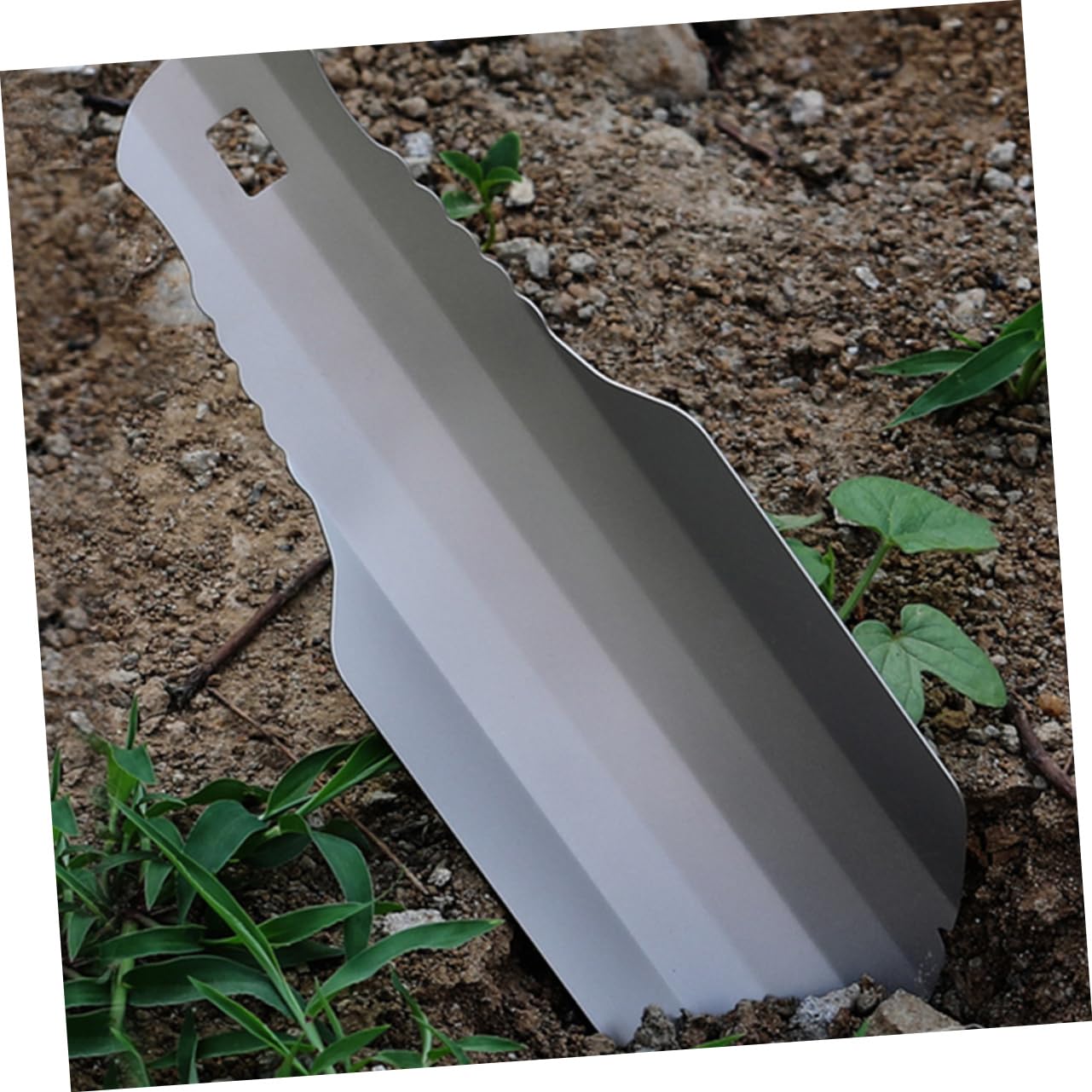 BESPORTBLE Strumenti all'aperto Pala per piantare Pala Portatile Pala per Il compostaggio Pala per erbicidi attrezzo Pala da Giardino in Titanio Pale da Giardino per piantare Silver