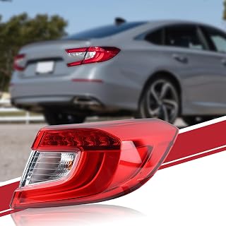LED Brake Tail Light Rear Lamp Assembly Right Passenger Side Compatible for 2018-2022 Honda Accord Sedan Taillights Harness Set