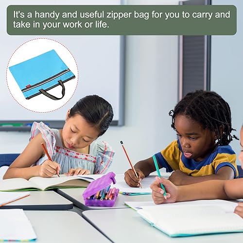 Miniatura 5 de YOKIVE Bolsa impermeable con cremallera, bolsa de almacenamiento para libros de documentos, bolsa organizadora de herramientas, ideal para la