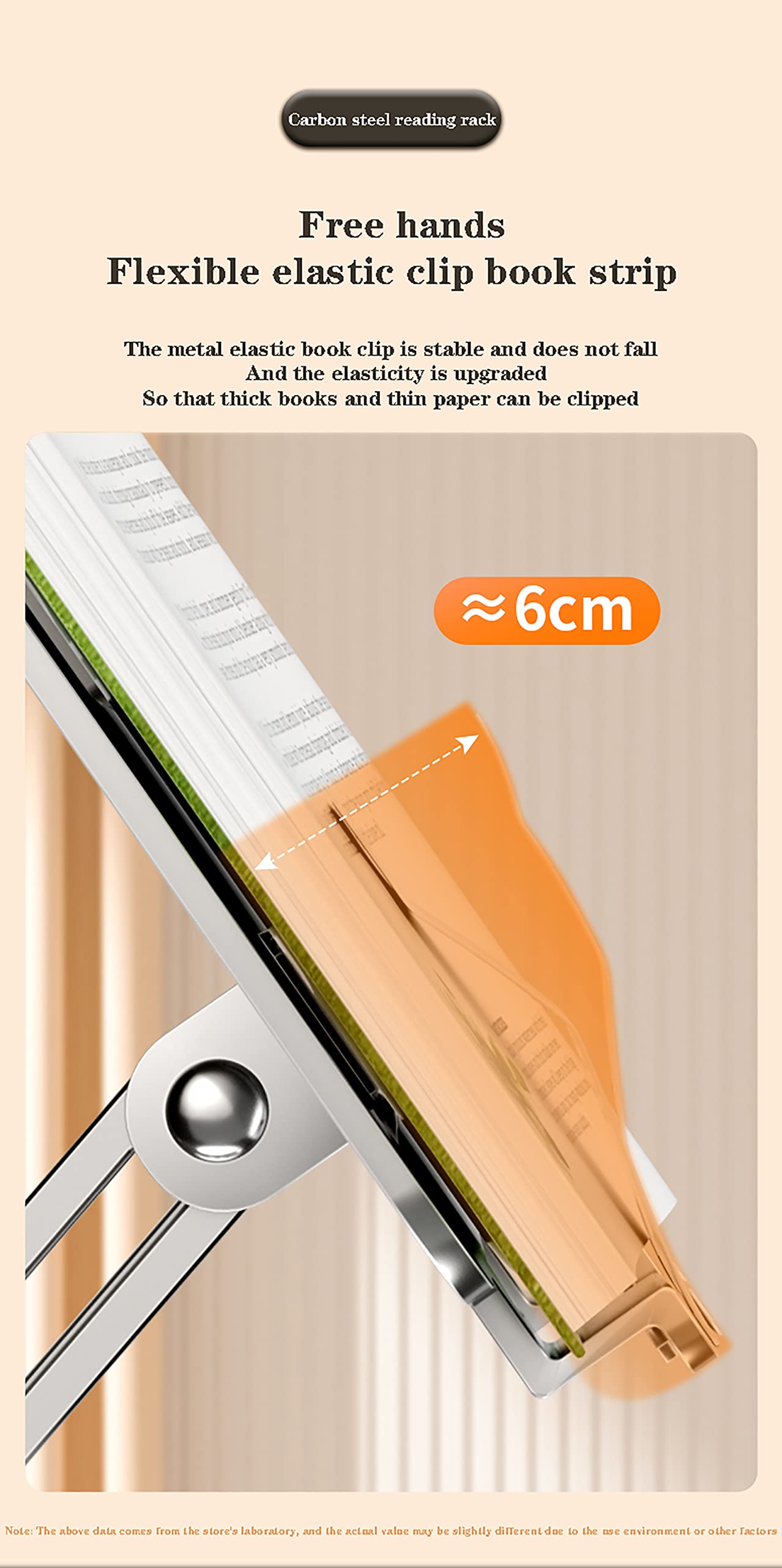 Leggio Da Tavolo Regolabile Con Clip, Portatile Pieghevole Per Libri E Tablet, Grigio - 3