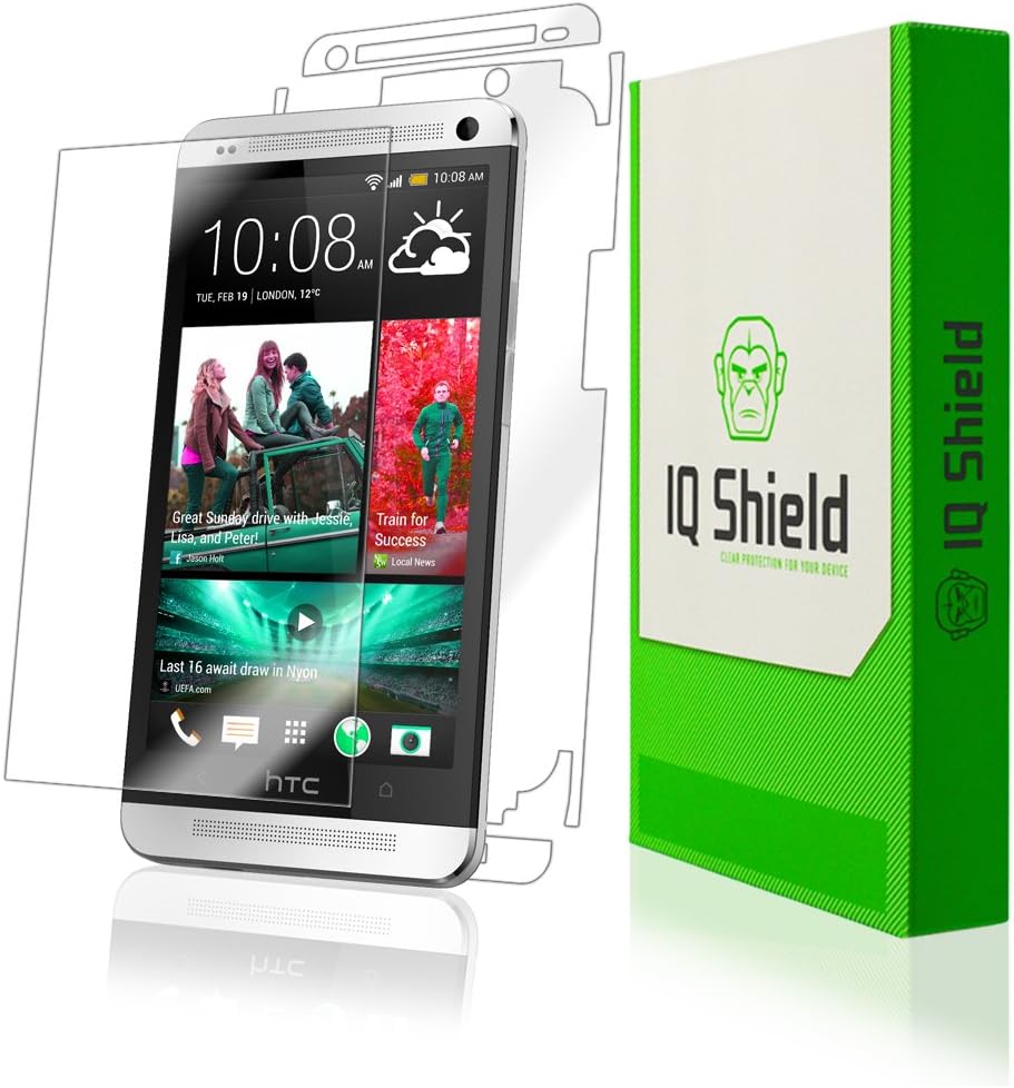 IQ Shield Full Body Skin Compatible with HTC One, Includes LiQuidSkin Clear (Full Coverage) Screen Protector HD and Anti-Bubble Film