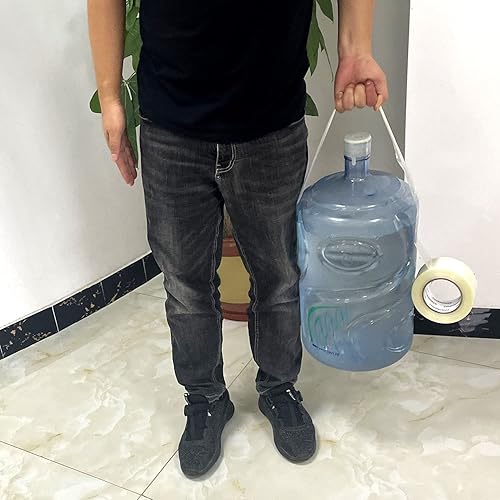 Miniatura 4 de CHUANGSEED Paquete de 3 cintas de fleje de filamento mono de 6.2 mil x 1 pulgada x 60 yardas, cinta de fibra de vidrio reforzada transparente