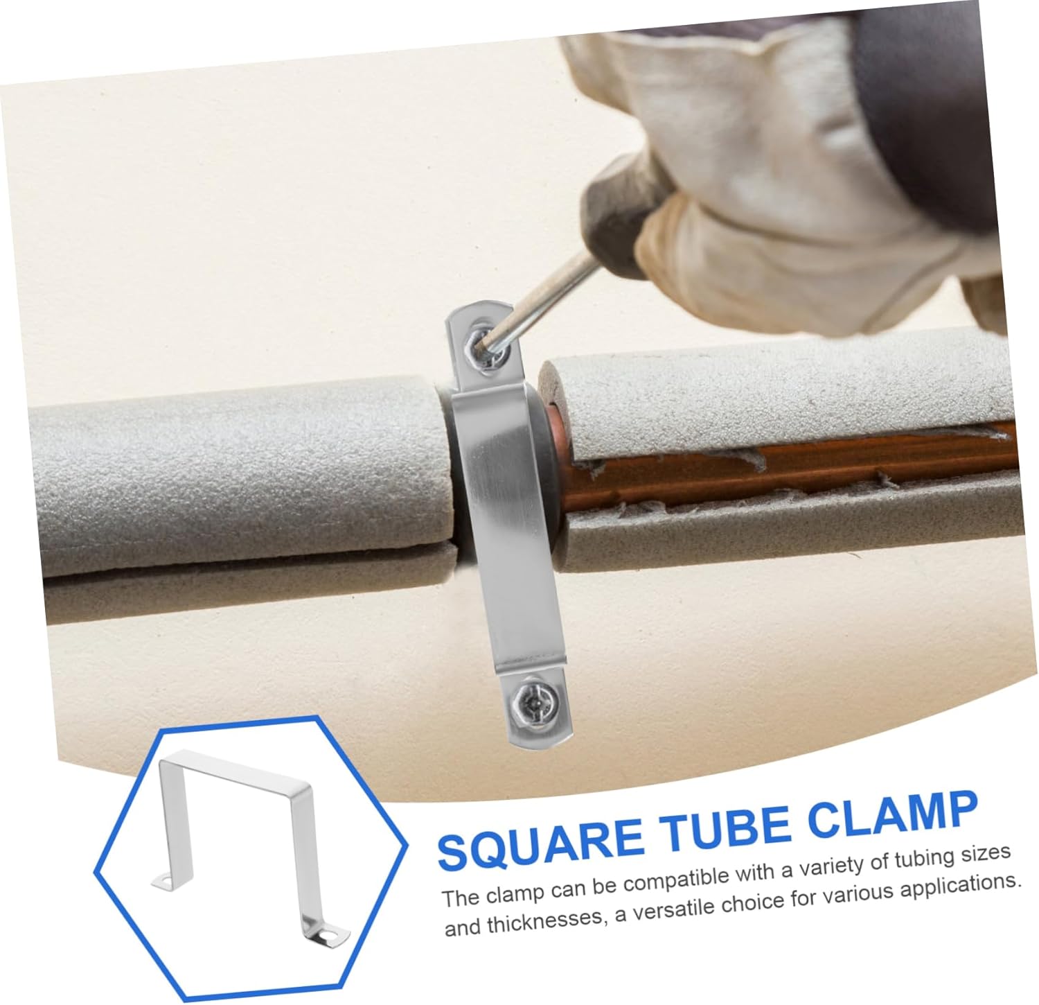 Homoyoyo 12pcs Stainless Steel u Bracket Clamp for Pipe Mounting Heavy Duty Support u Clamp Hanger for Water Railings and Staircases Weather Resistant and