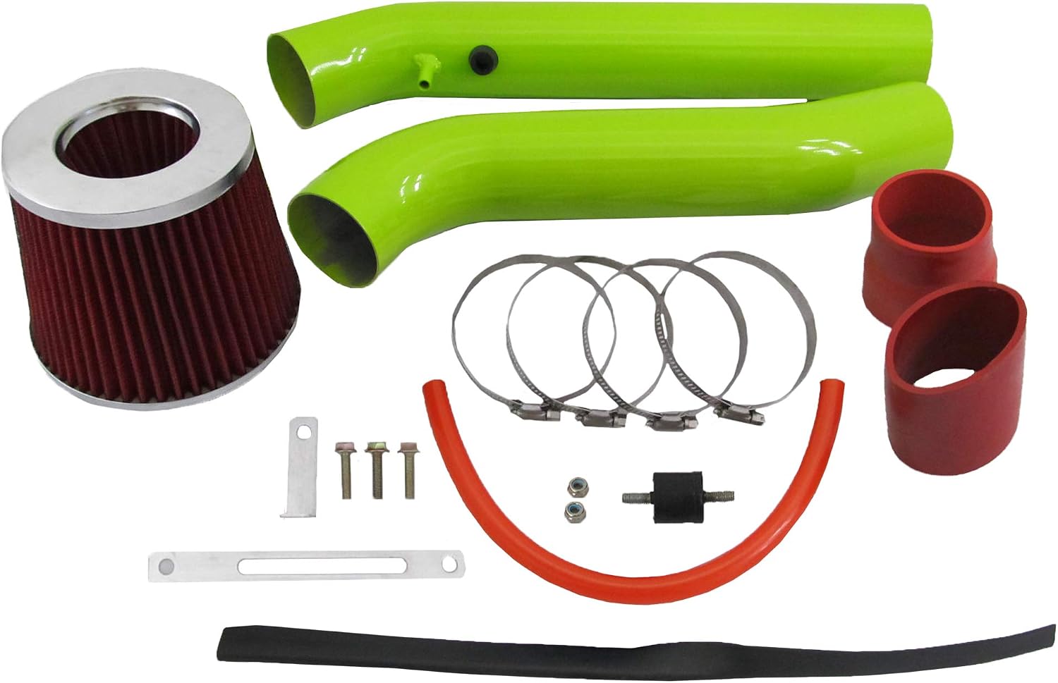 Green Pipe Cold Air Intake Kit & Red Filter Combo Compatible for Honda 96-00 Civic EX/HX