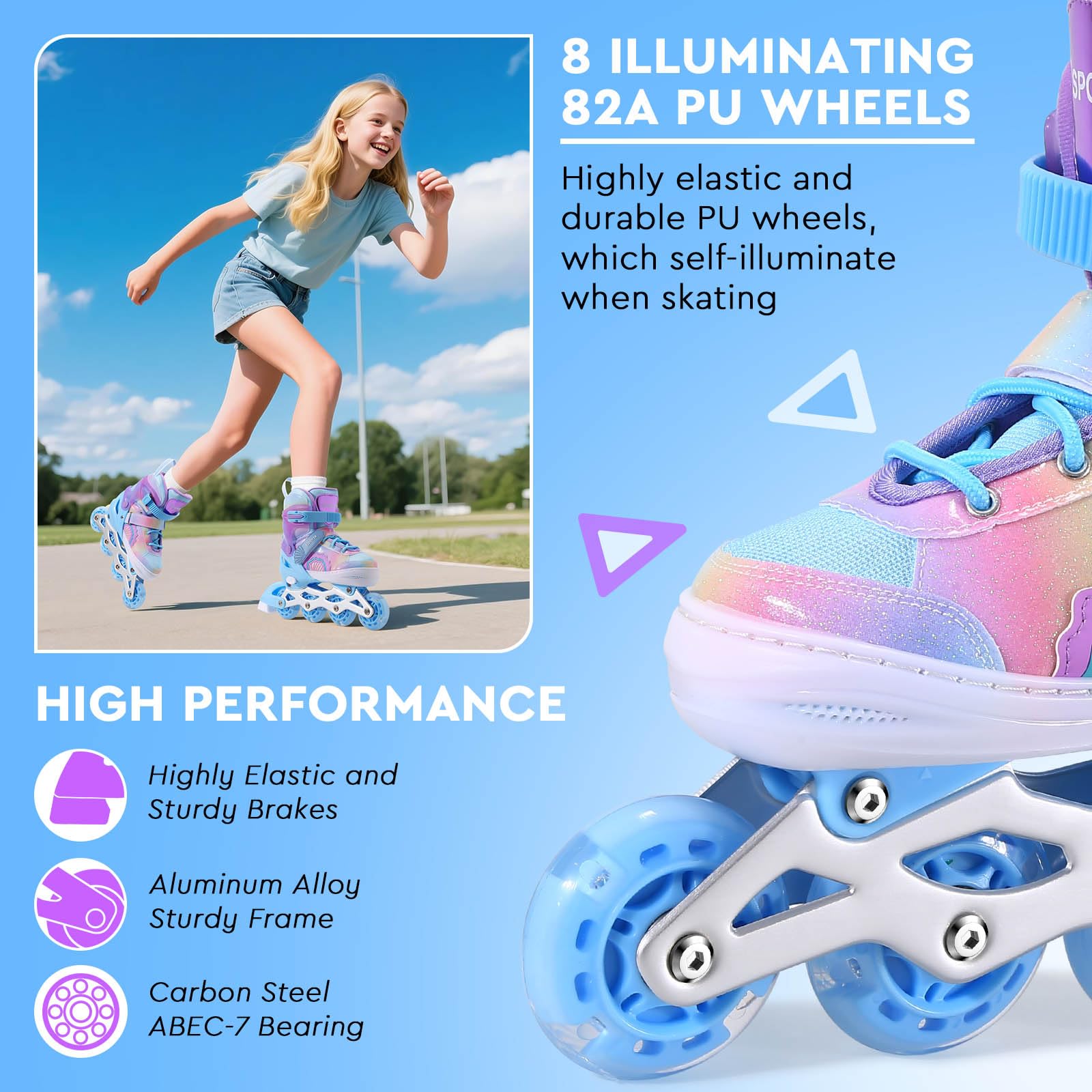 Patins à roulettes en Ligne pour Enfants en différentes Tailles
