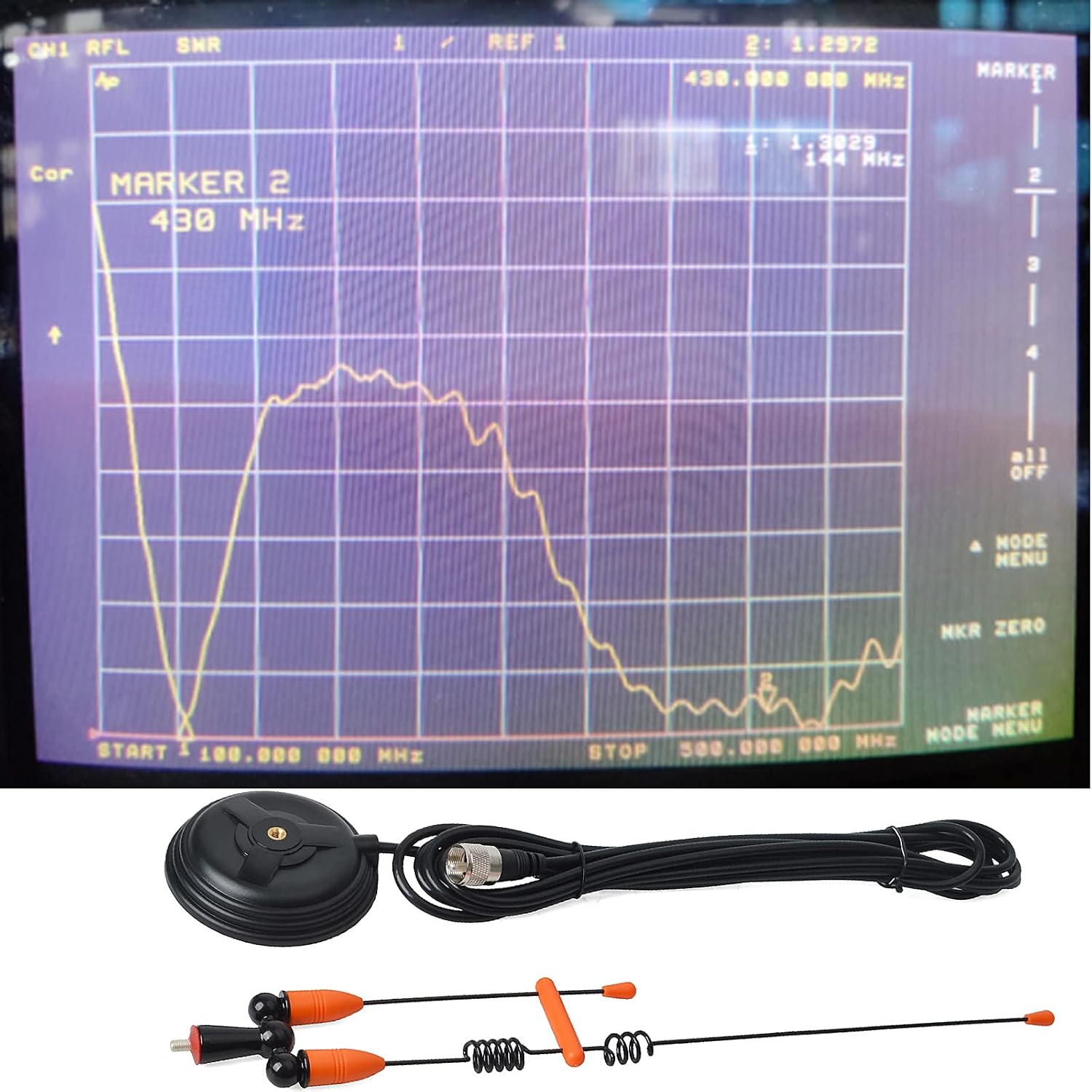 HYS Amateur Dual-Band VHF 144/UHF 430MHz Magnetic Base Antenna image 2
