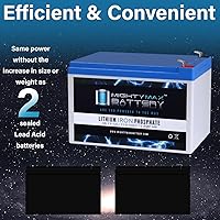 Vista 7 de Batería de repuesto de litio de 12 V 12 Ah compatible con EBL GT12080-HG - 2