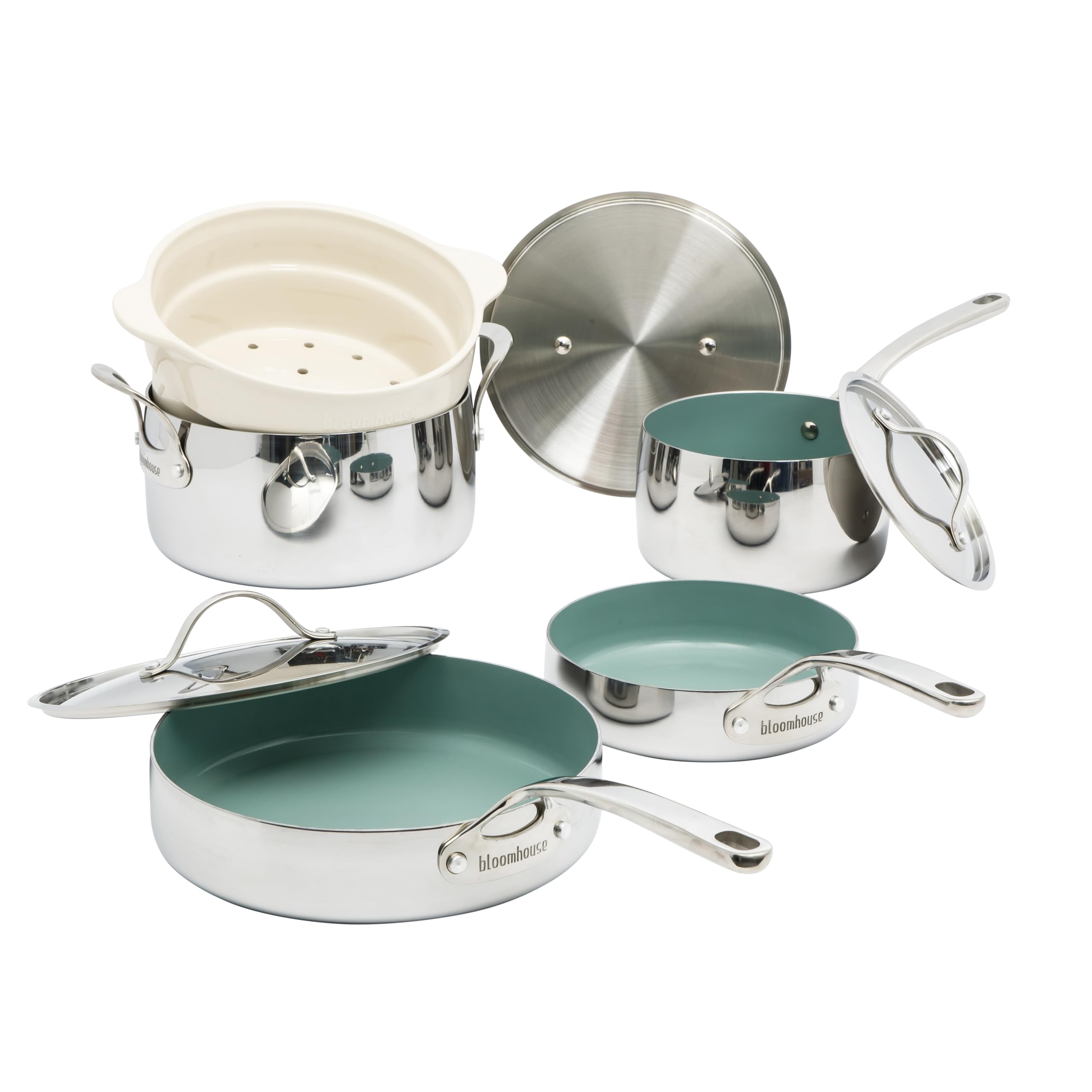 Bloomhouse 8-Piece Triply Stainless Set