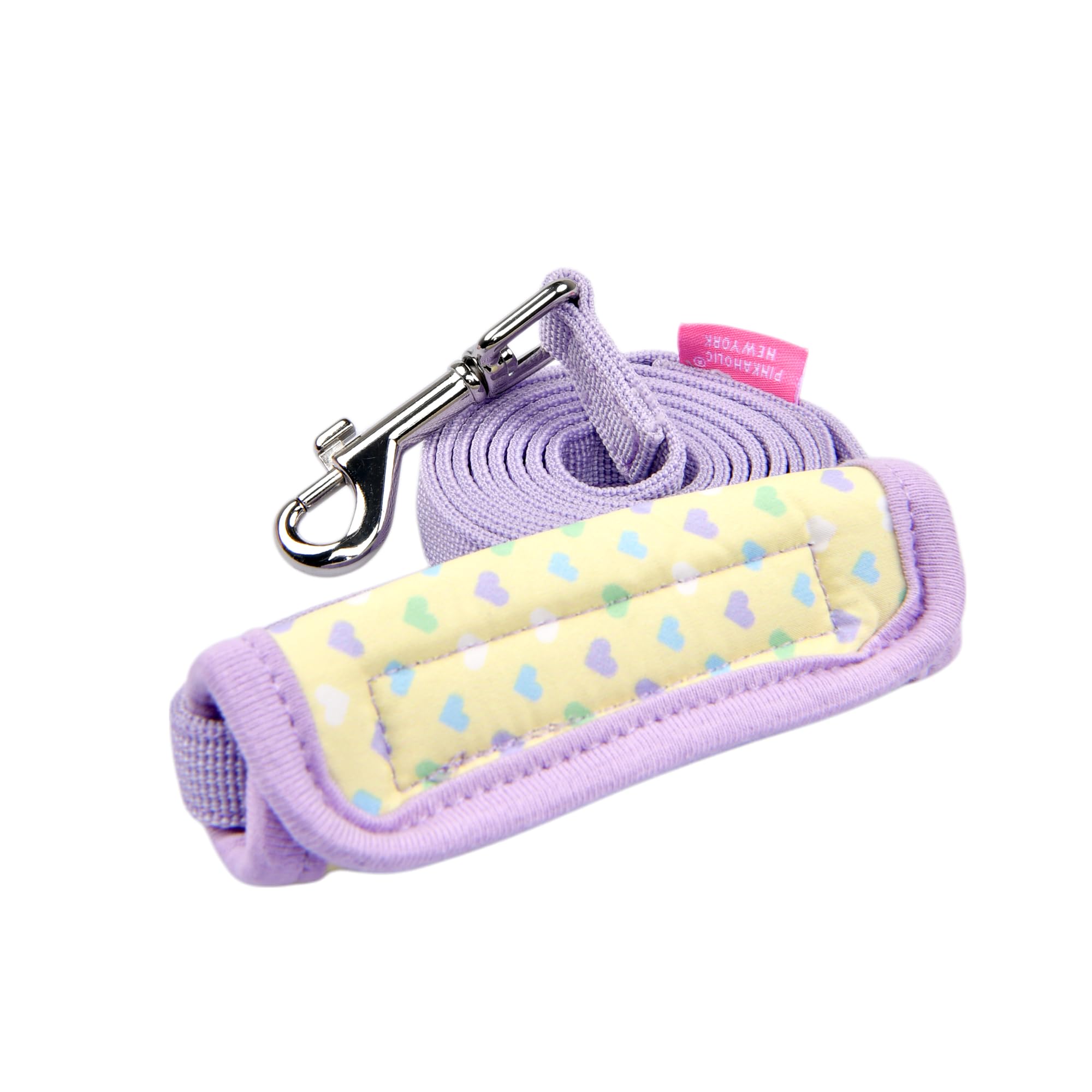 Laisse pour chien robuste Pinkaholic Mabel Violette M anti-nœuds à motif cœur