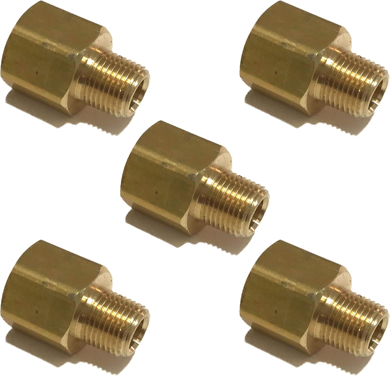 Brass Pipe Adapter 1/4" FNPT x 1/8" MNPT Fuel/AIR/Water/Oil/Gas WOG (Qty 01)