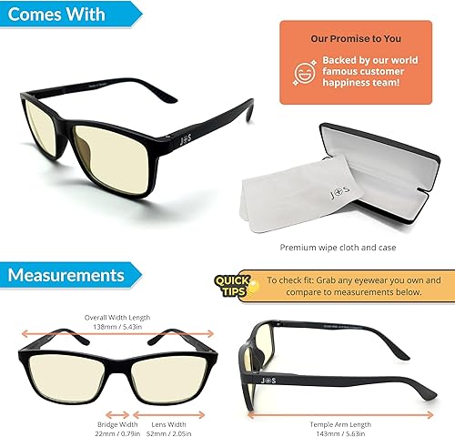 Miniatura 4 de JS Lentes de bloqueo de luz azul Vision  Gafas de trabajo para computadora para mujeres y hombres  Antifatiga ocular fatiga UV deslumbrante Marco