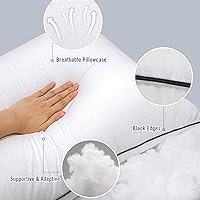 Vista 4 de Standard Size Bed Pillows for Sleeping 4 Pack,Luxury Hotel Pillows,Comfortable and Supportive,Machine Washable,Suitable for Stomach,Back and Side