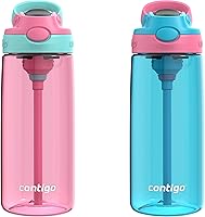 Contigo Aubrey Kids Water Bottle 2-Pack, 20oz Spill-Proof Leak-Proof AUTOSPOUT, Dishwasher Safe BPA-Free for Ages 3+