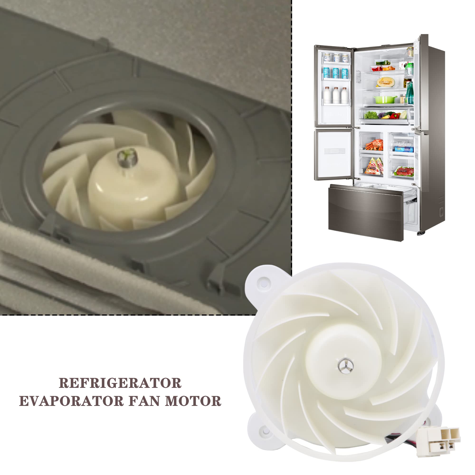 Reemplazo del motor del ventilador del evaporador del refrigerador DC12V 2.5W para A31-00287B