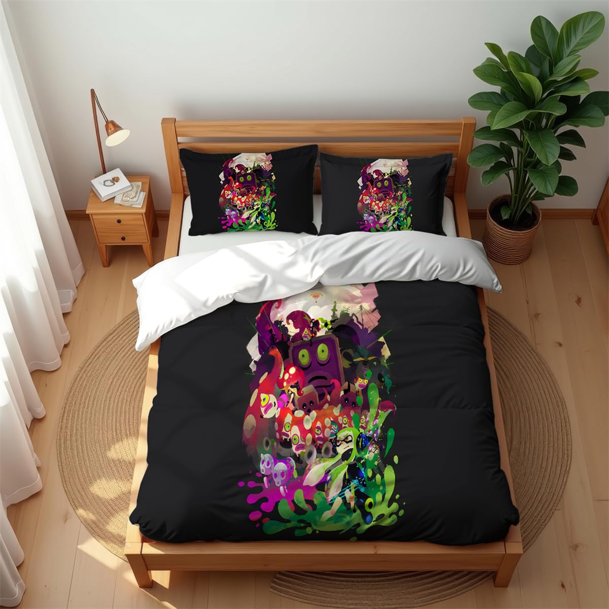 Ste-X Sp 02 Spray Graffiti Ultra Soft 210 Thread Count Cotton Bedding Set Breathable Anti-Mite Duvet Cover (,200X200cm(Double))