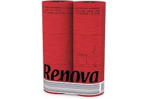 Renova Toilet Tissue: Vibrant Red Rolls for a Pop of Color