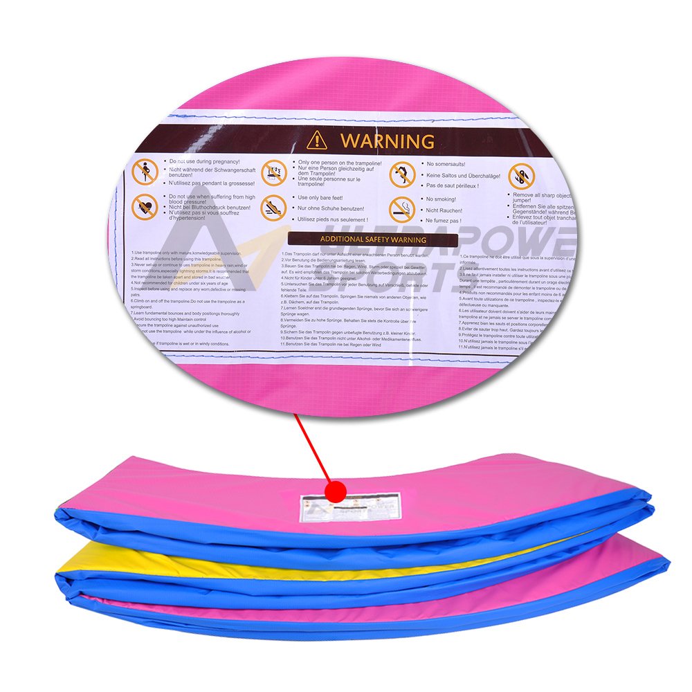 Cuscino di Protezione del Trampolino Ø 244 305 366 396 397 400 426 427 cm, Copertura del Bordo del Trampolino Elastico, Cuscino di Sicurezza di Sostituzione, 100% Resistente ai Raggi UV, Antistrappo