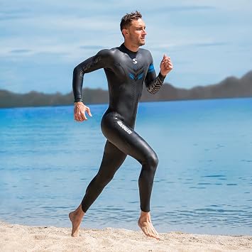 Synergy Triathlon Wetsuit Mens Endorphin Full Sleeve Neoprene for Open Water Swimming