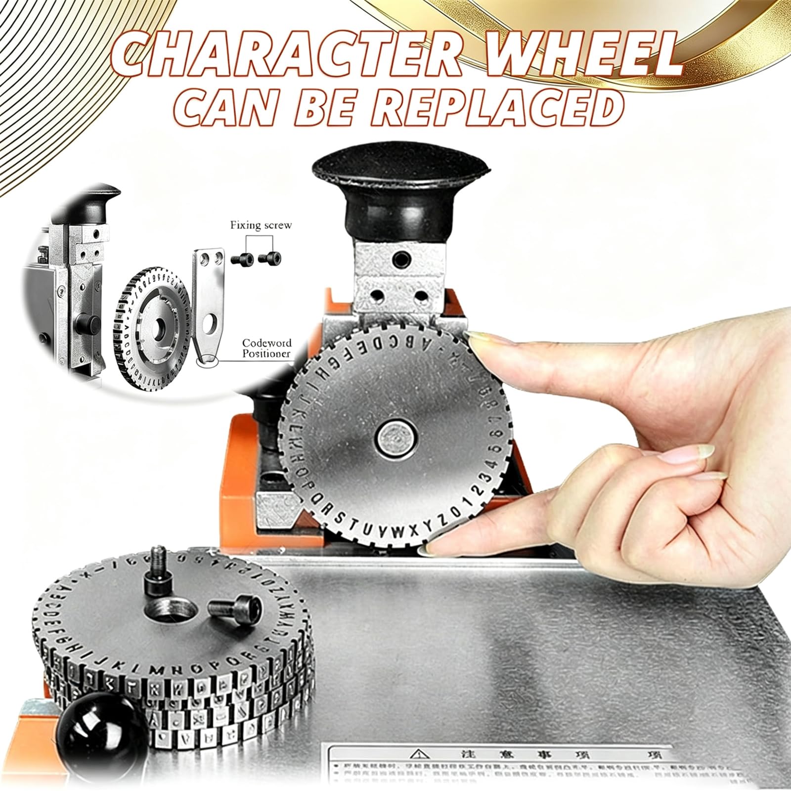 Stanzmaschine Für Metallschilder, Manuelle Stanz- Und Markiermaschine Mit Koffer Für Inventaretiketten, Geräteanhänger, Ausweise, Metallstanzset 6mm