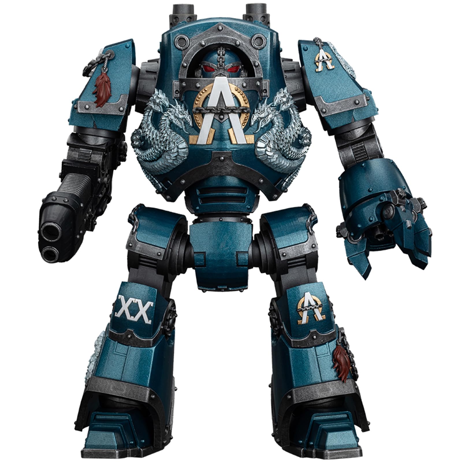 JOYTOY Warhammer 40k Alpha Legion Contemptor Dreadnought with Gravis Plasma Cannon 1/18 Action Figure Collect And Display Model