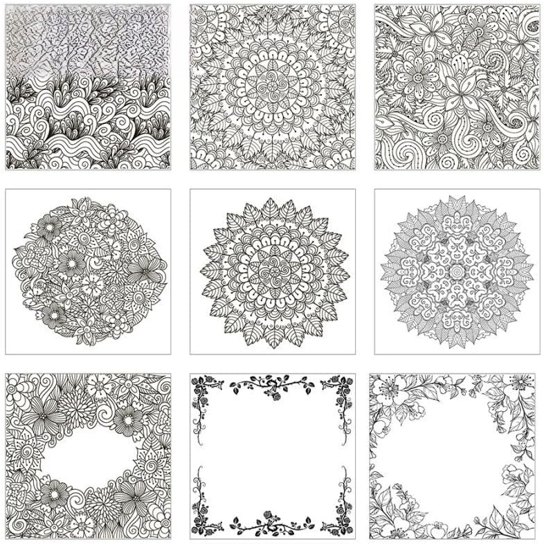 Mandala Patrón Polímero Arcilla Textura Silicona Sello Hojas 10X10Cm Arte Artesanía Suministros Kits Diy Grabado Herramientas de Cerámica