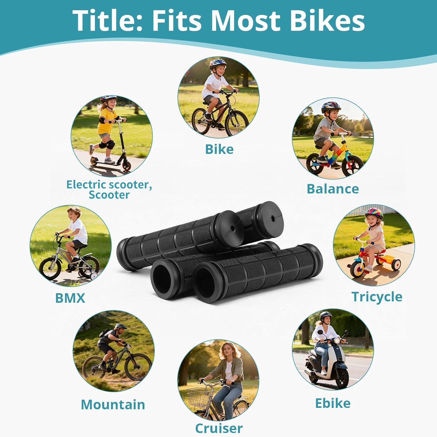 Accessoire Vélo Confort Prise Main Poignées De Guidon Vélo Ergonomiques - Pour Diamètre 22mm, Longueur 133mm - Surface Antidérapante, Avec Clé Allen Incluse Poignées Ergonomiques VTT