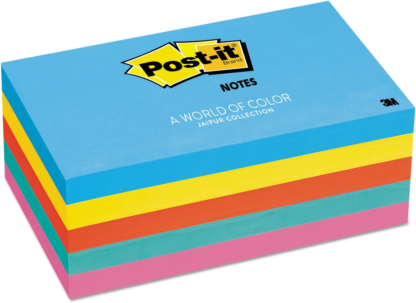 Post-it 6555UC Post-it Notes, 3-Inch x5-Inch,5/PK, 100 Sh/Pad, AST Jaipur