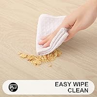 Vista 4 de smiry Mantel rectangular, impermeable, elástico ajustable para mesas de 4 pies, manteles de vinilo con parte trasera de franela lavable para picnic