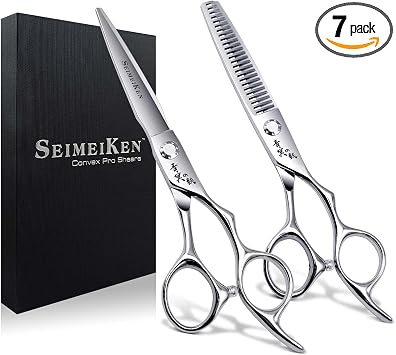 Hair Cutting Scissors Kit, 6" Japanese VG10 Hair Shears Thinning Shears Set | Hair Scissors Set Designed for Precision Cutting, Styling and Texturizing, Ideal for Salon Professionals and Barbers