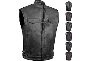 Sons of Anarchy Distressed Brown Men's Leather Motorcycle Vest