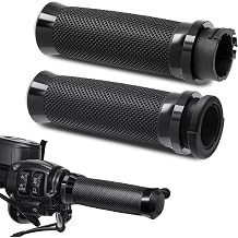 Amazicha 1inch Handlebar Grips, Cable Throttle Control Hand Grips Fit for Harley &rsquo;96-&rsquo;07 Touring, &rsquo;96-Later XL, &rsquo;02-&rsquo;17 VRSC, &rsquo;08-&rsquo;13 XR, &rsquo;96-&rsquo;17 Dyna (Except FXDLS)