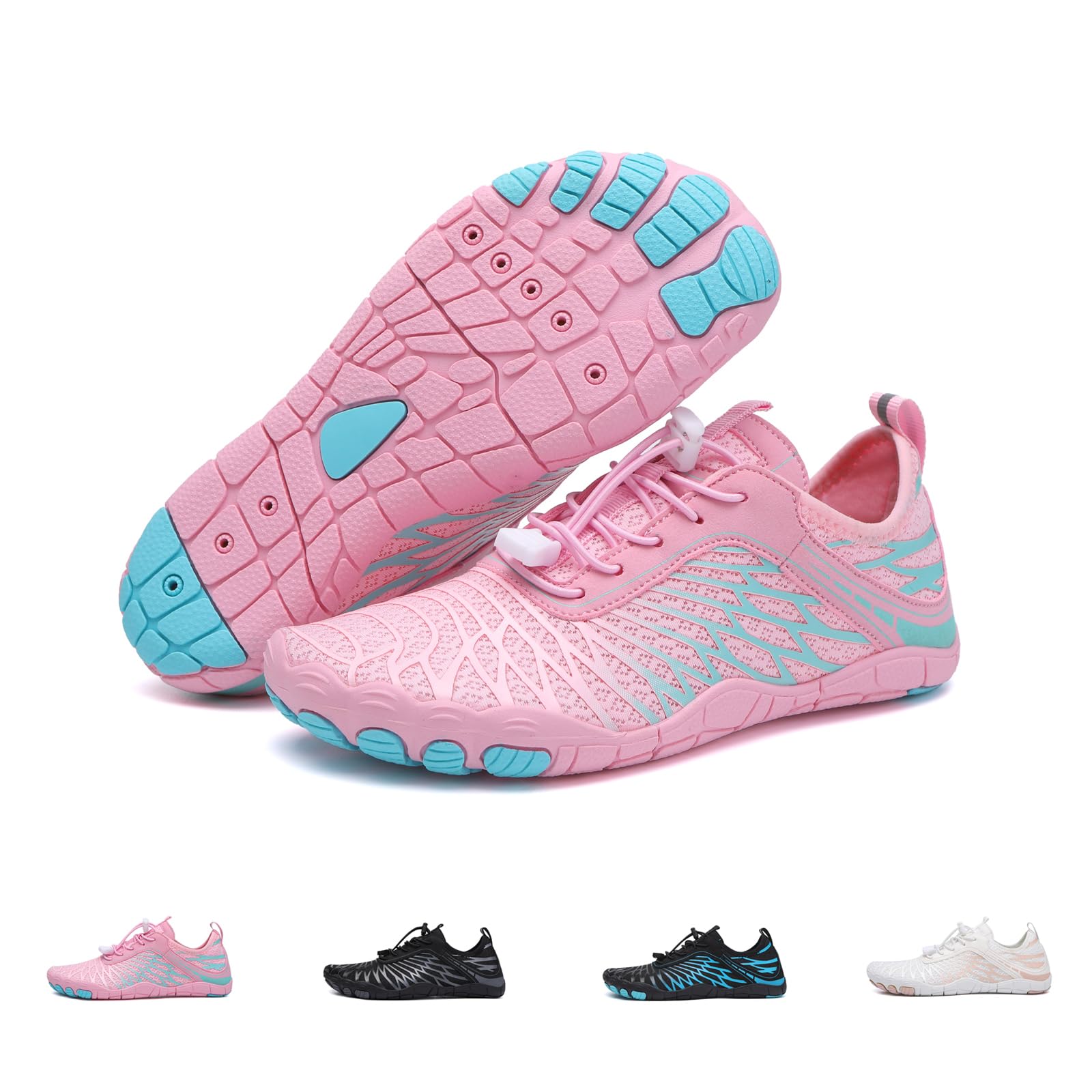 Barefoot Mujer Escarpines Hombre Zapatillas Minimalista Zapatillas de Trail Running Transpirable Antideslizante Zero Drop Soles 36-47 EU