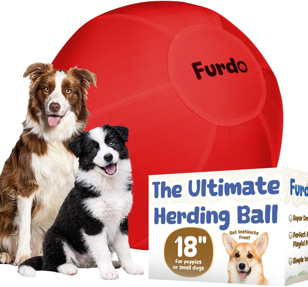 18" Herding Ball for Dogs,for Corgis, for Australian Shepherd, for Cattle, for Border Collie, for Blue Heelers & Other Medium to Large Dogs, Herding Dog Ball, Herding Dog Toys - Blue