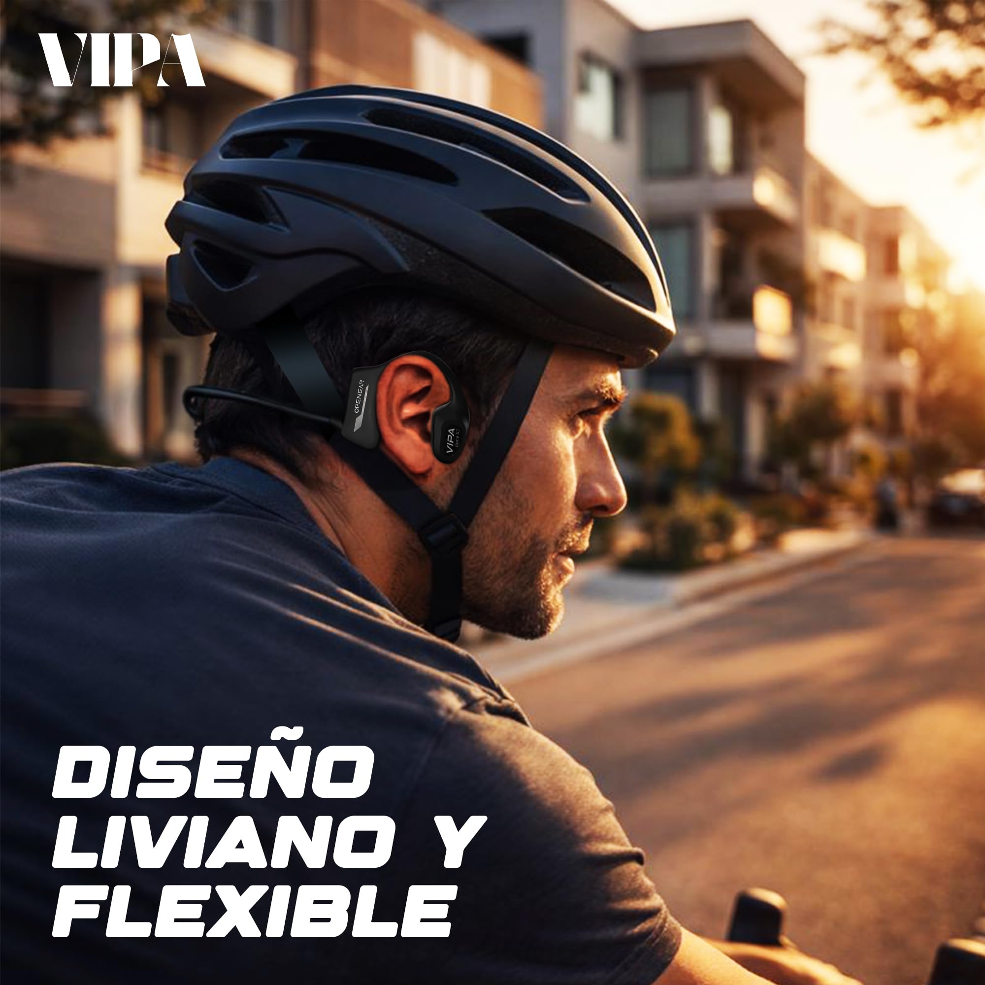 VIPA - Auriculares Natacion Bluetooth 5.3 - Auriculares Conduccion Osea con IP68 Resistente al Agua - Cascos Abiertos con 32G Mp3 para Nadar/Correr/Ciclismo con Micrófono ENC y 6H de Autonomía.