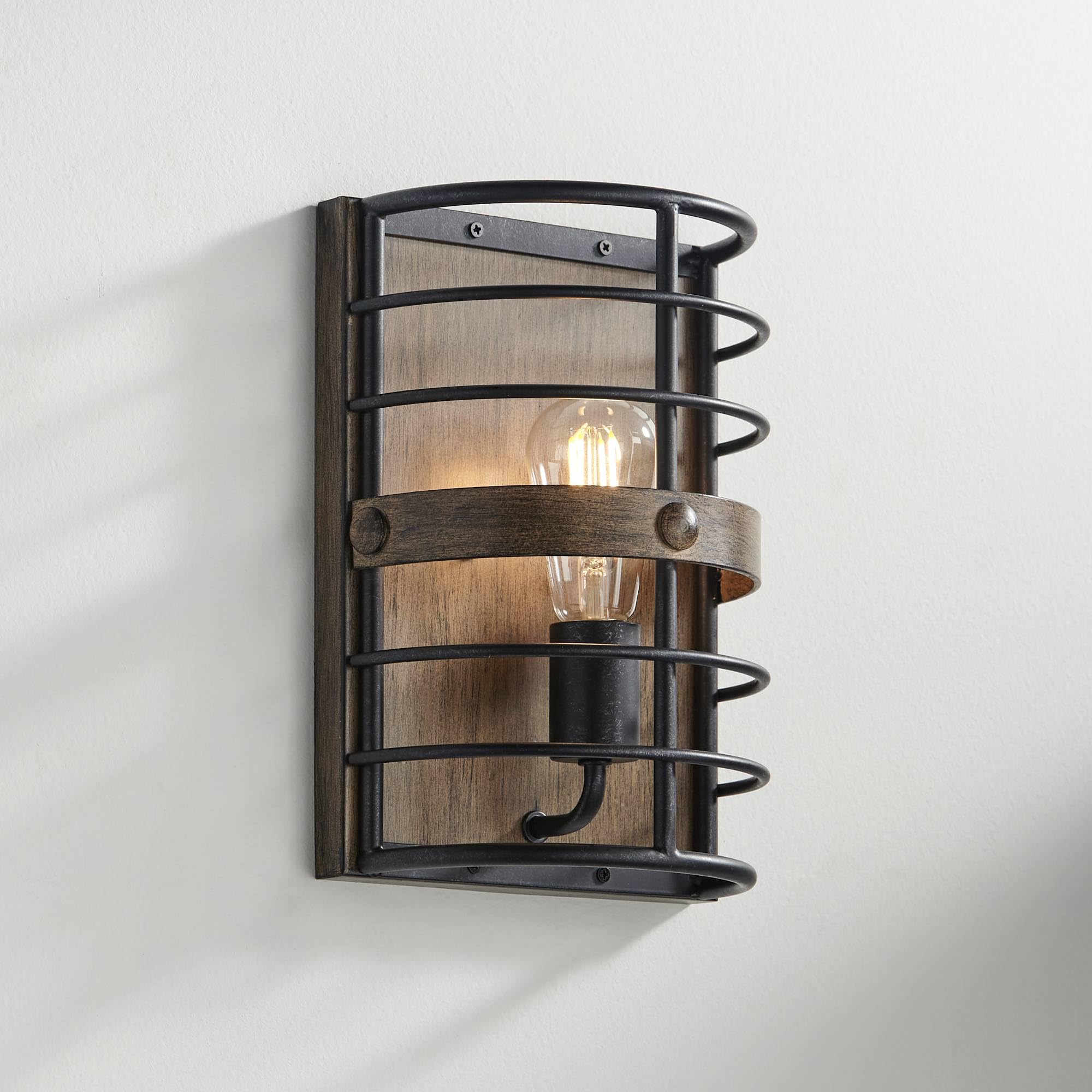 Franklin Iron Works Lexi Rustic Farmhouse Industrial Wall Light