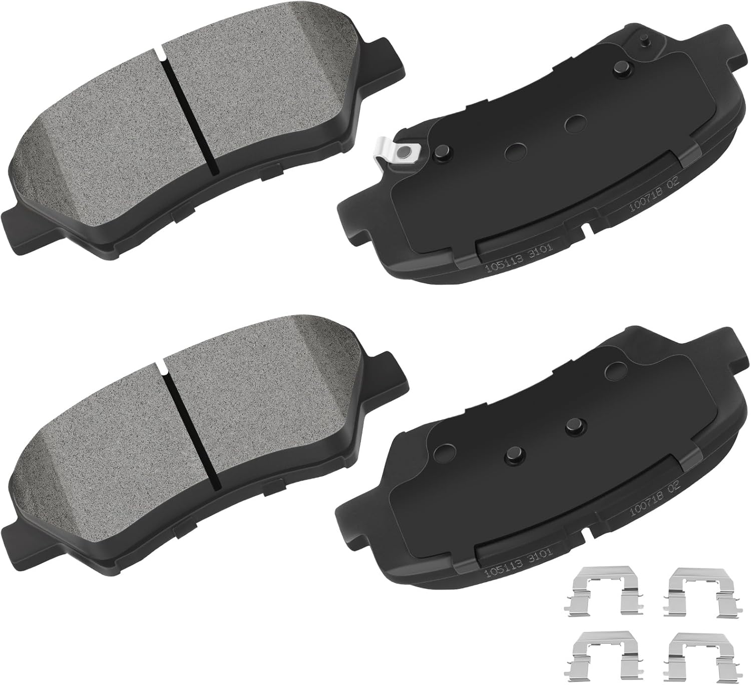 cciyu D1595 Front Ceramic Brake Pads Kits 4pcs fit For 2011-2016 For Hyundai Elantra,2013-2014 For Hyundai Elantra Coupe,2010 For Kia Soul