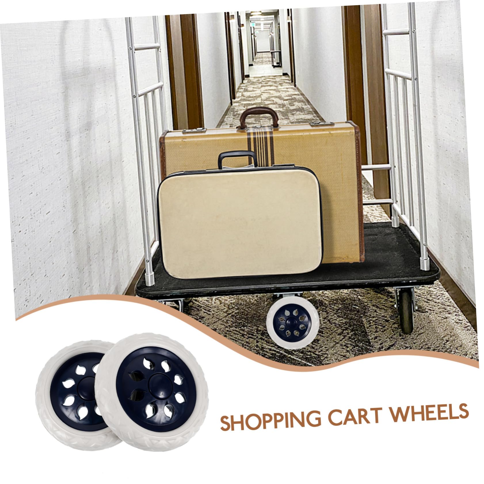 CHILDWEET 2 Piezas Ruedas De Carrito De Compras Reemplazo De Ruedas De Carro Ruedas Giratorias Para Muebles Ruedas Para Botes De Basura Partes El Plastico Ruedas Calientes Bebé De Ruedas