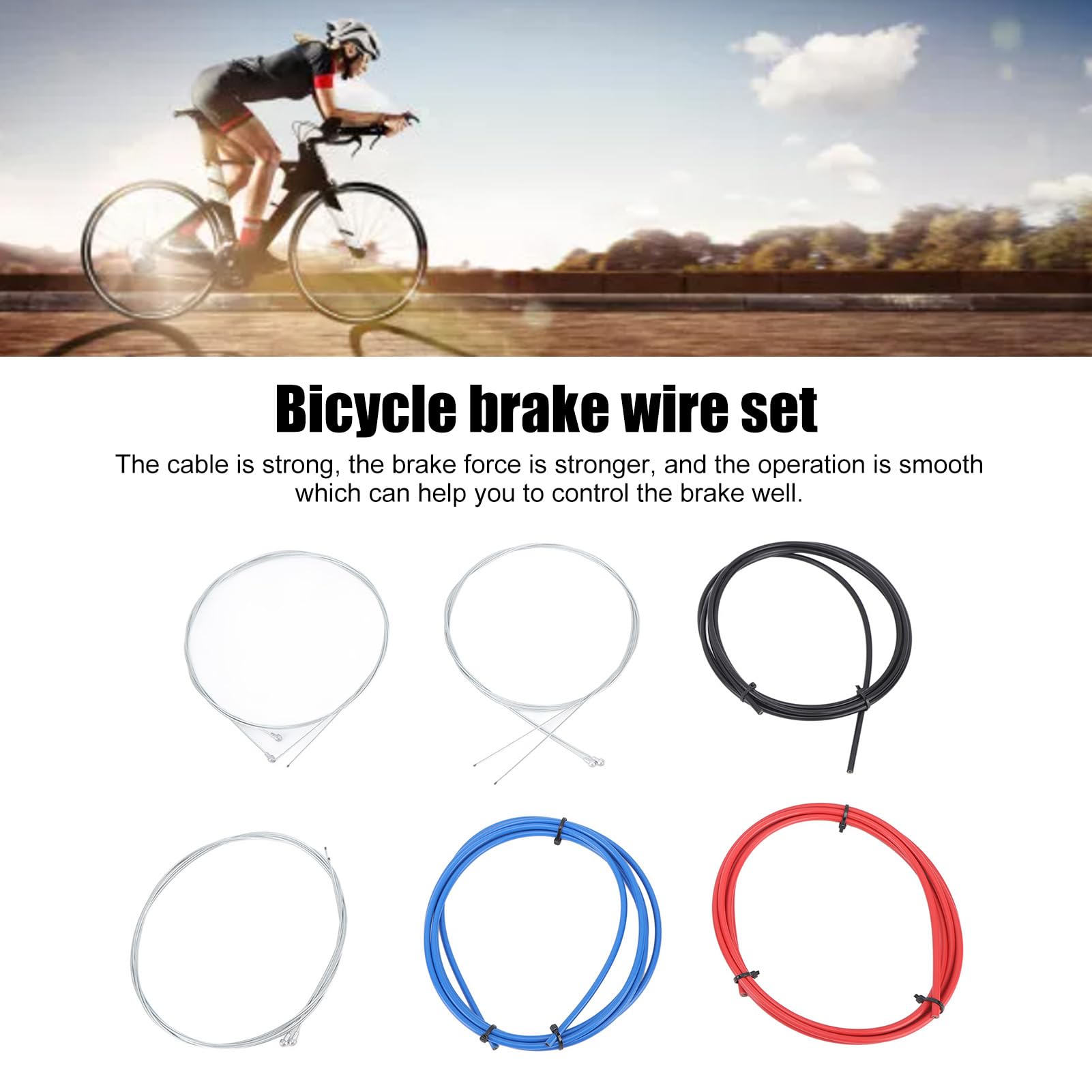 Universele fiets binnenremkabel behuizing kit fiets remkabel vervanging voor mountainbike en racefiets Gear Kit, D