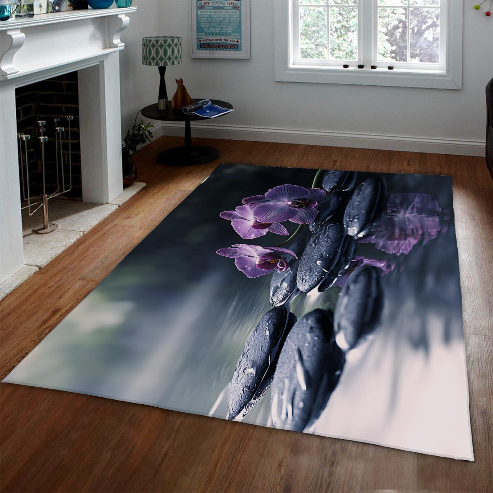 Tapis décor spa pour appartement zen | Ambiance salon nature 80x150