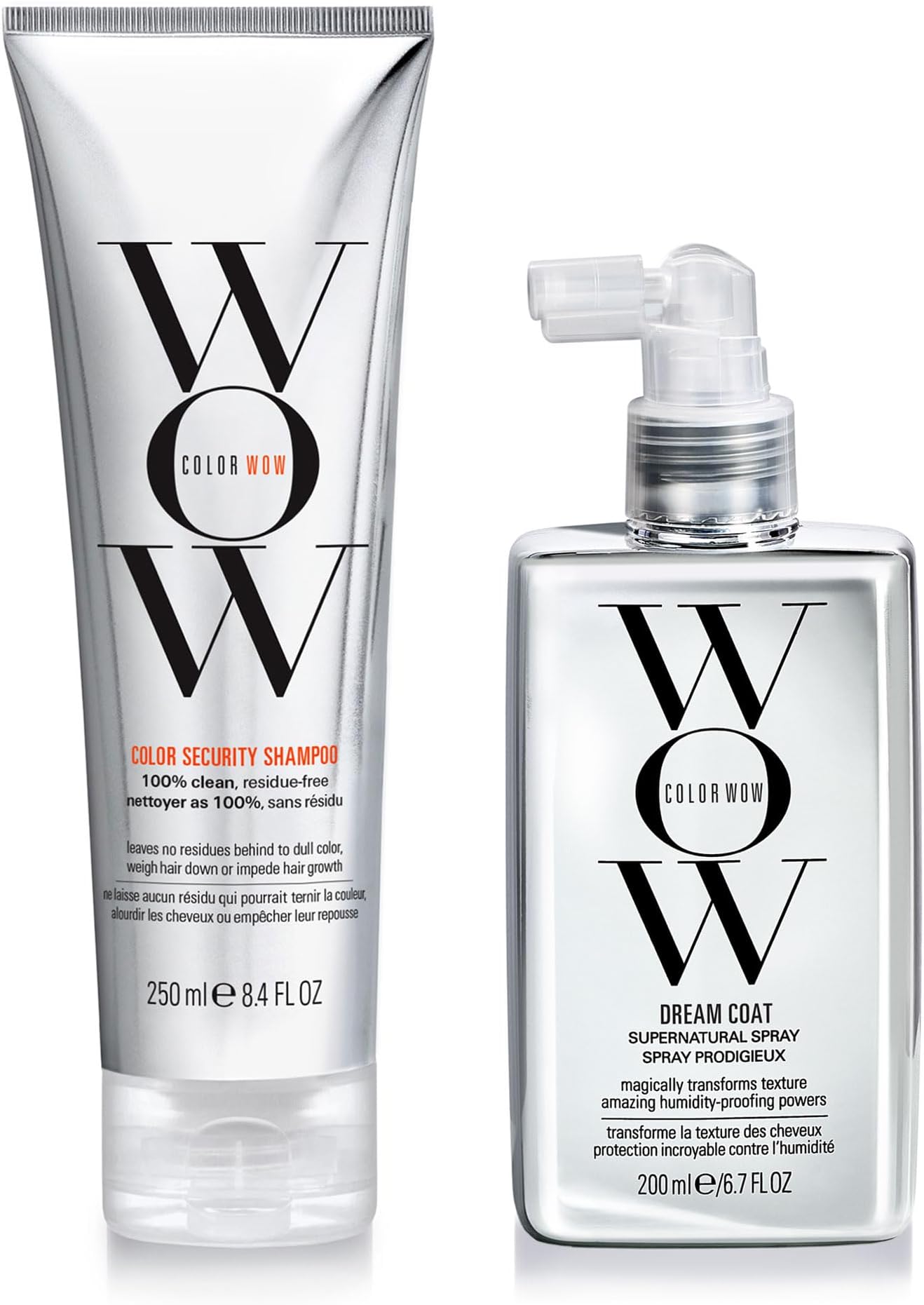 Ultimate Frizz-Free Bundle - Award winning DREAM COAT and COLOR SECURITY SHAMPOO duo for long lasting frizz-free, shiny, glassy hair. Humidity-proof strands and built-in heat protection.