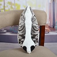 Vista 5 de JWH Funda de almohada decorativa con forma de gato 3D, almohada decorativa con forma de animal, funda de almohada con estampado de mascotas