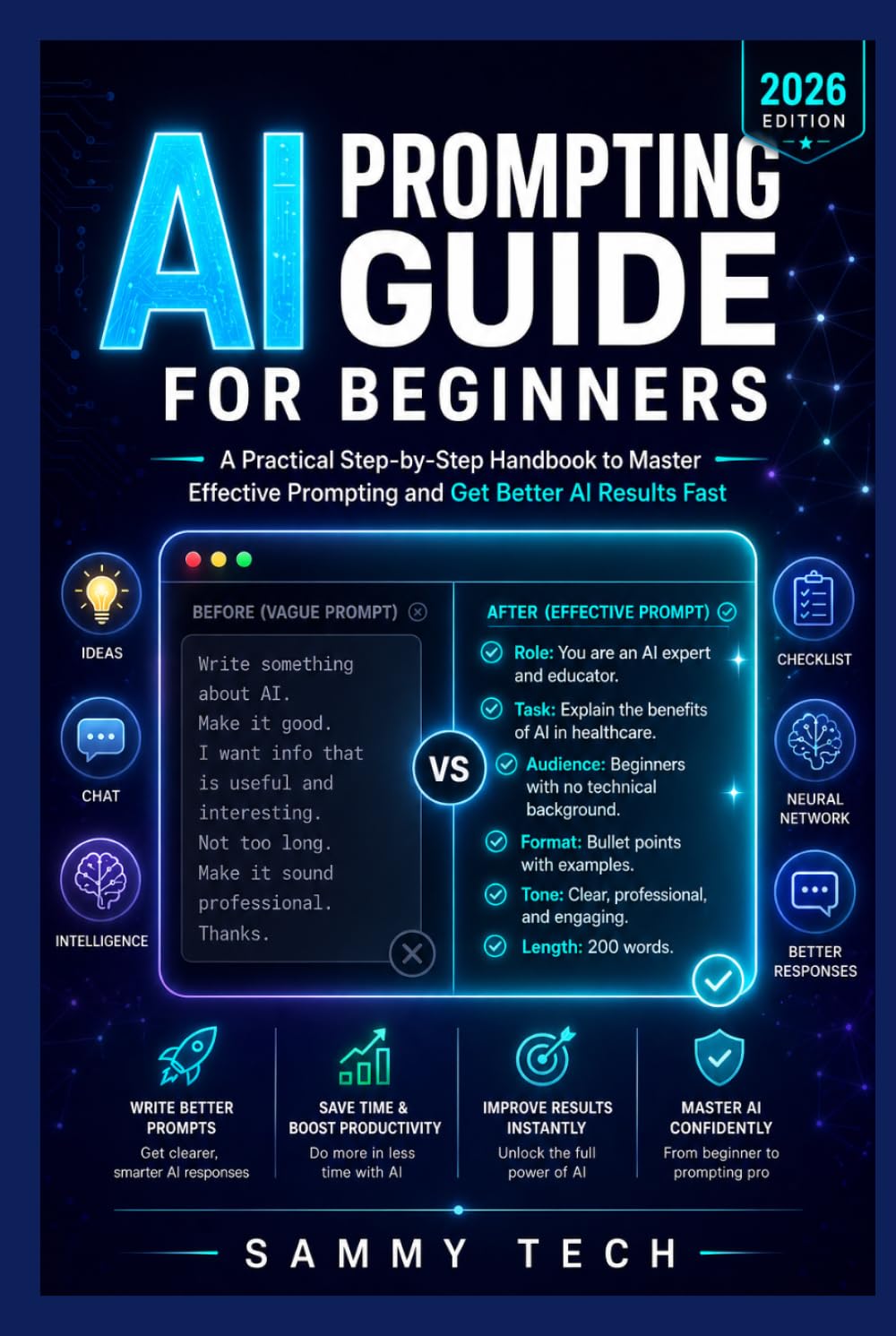 AI PROMPTING GUIDE FOR BEGINNERS: A Practical Step-by-Step Handbook to Master Effective Prompting and Get Better AI Results Fast